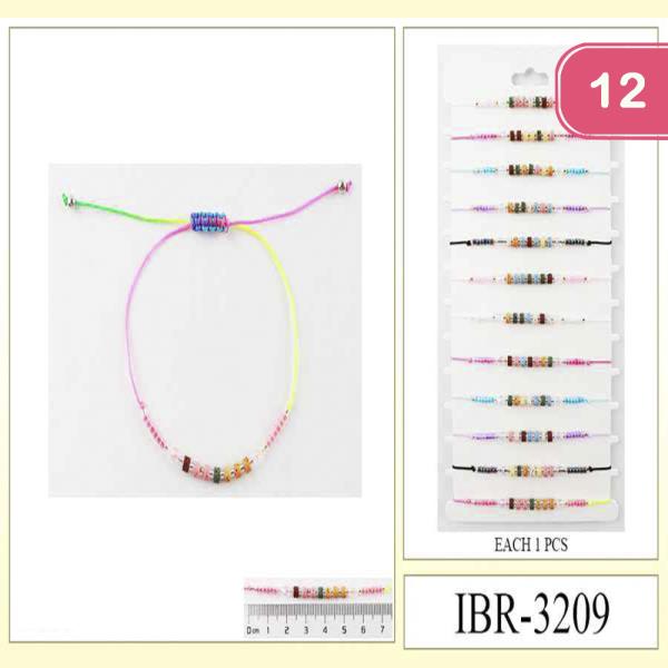 SEED BEAD THREAD BRACELET (12 UNITS)