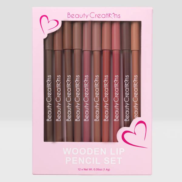 BEAUTY CREATIONS WOODEN LIP PENCIL SET