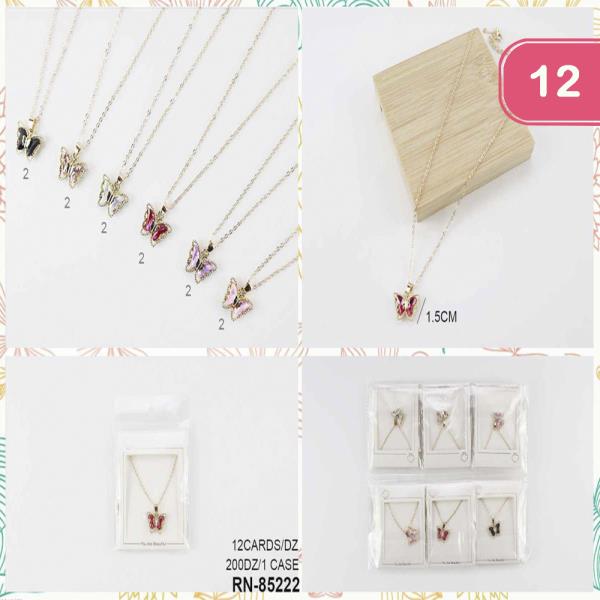 BUTTERFLY PENDANT DAINTY NECKLACE (12 UNITS)