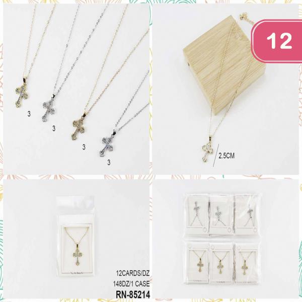 CROSS PENDANT DAINTY NECKLACE (12 UNITS)