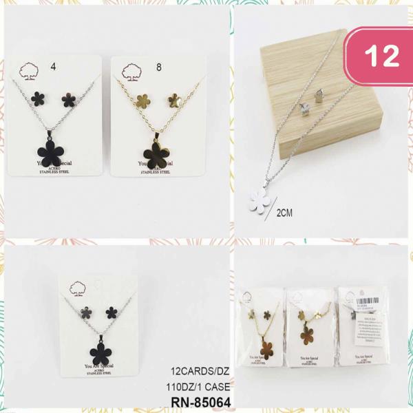 FLOWER PENDANT DAINTY NECKLACE (12 UNITS)