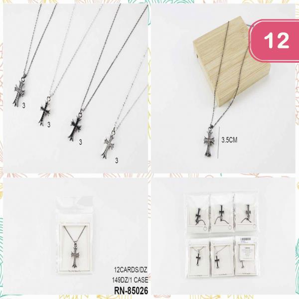 CROSS PENDANT DAINTY NECKLACE (12 UNITS)