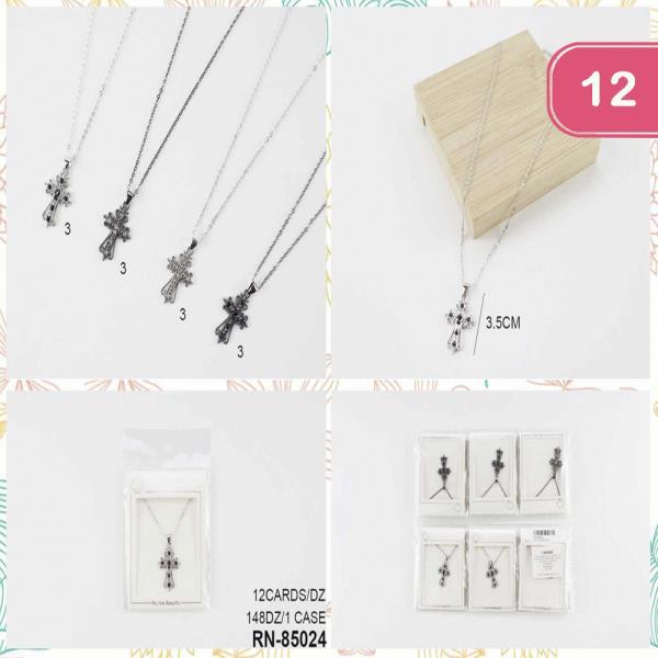 CROSS PENDANT DAINTY NECKLACE (12 UNITS)