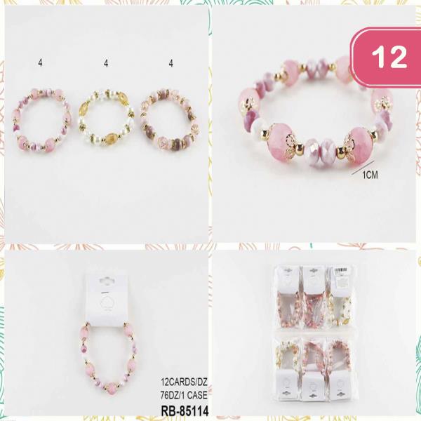 BEAD STRETCH BRACELET (12 UNITS)