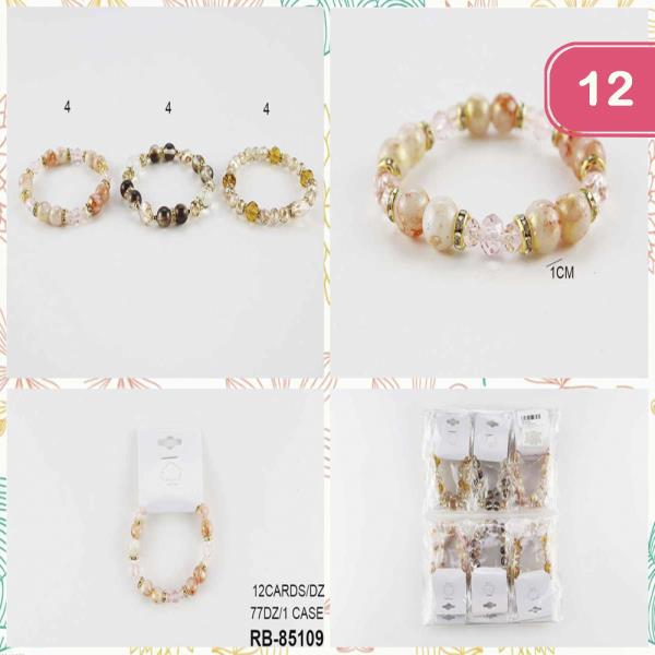 BEAD STRETCH BRACELET (12 UNITS)