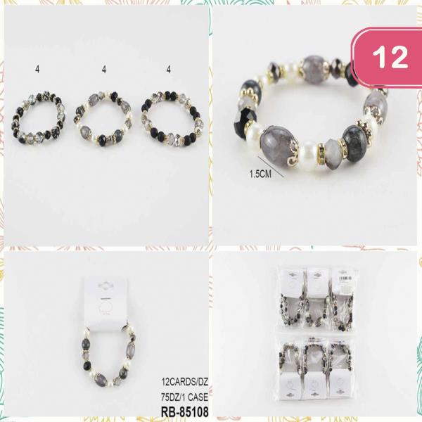 BEAD STRETCH BRACELET (12 UNITS)