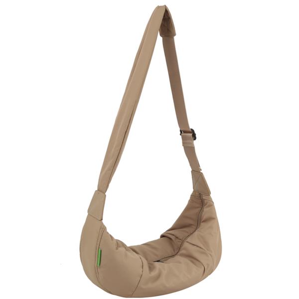 (ONLINE ONLY) Recycled poly puff crescent hobo shoulder bag