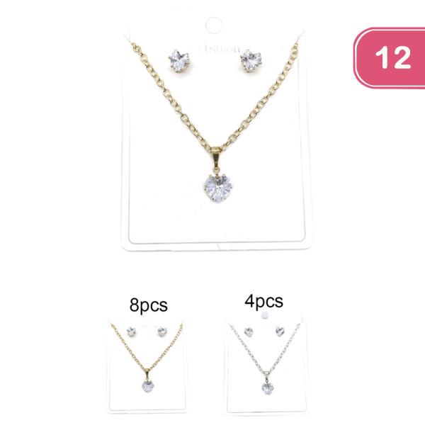 NECKLACE EARRING SET (12 UNITS)