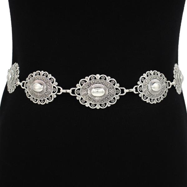 SCALLOP EDGE METAL BELT