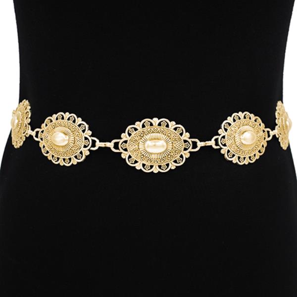 SCALLOP EDGE METAL BELT