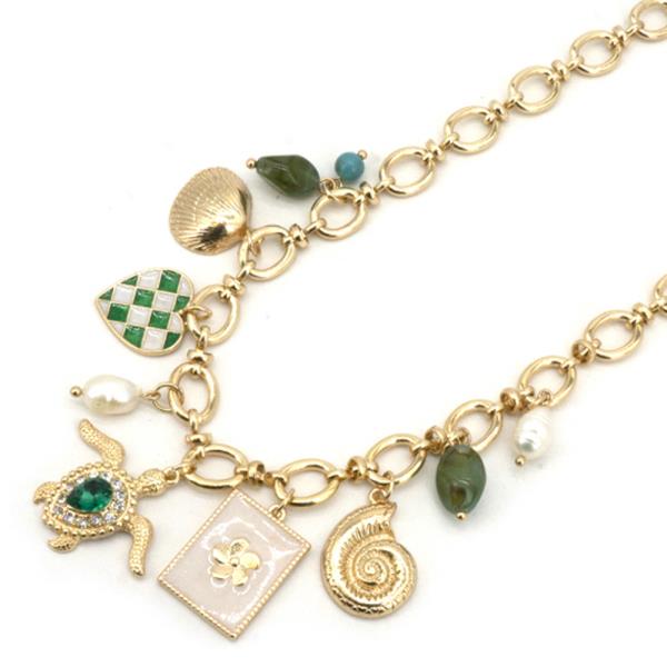 SAINT PATRICK`S DAY MULTI CHARM NECKLACE