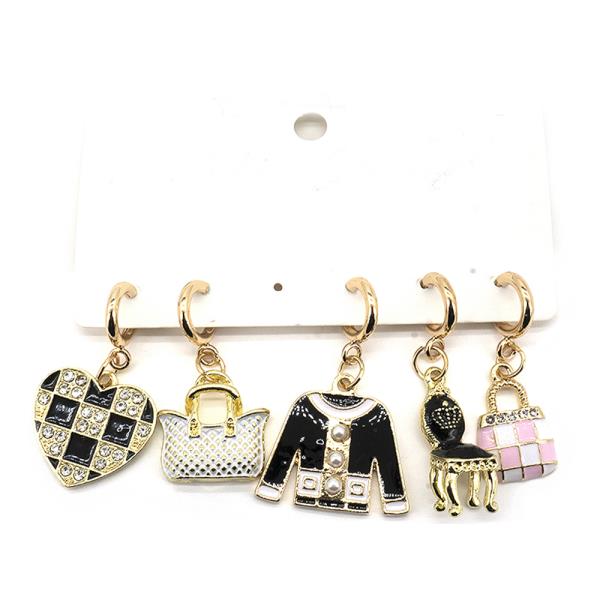 FASHION THEME 5PCS CHARM SET