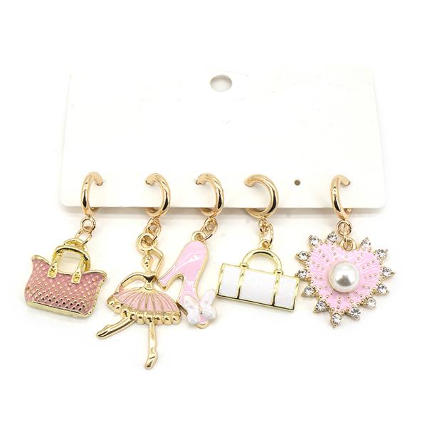 FASHION THEME 5PCS CHARM SET