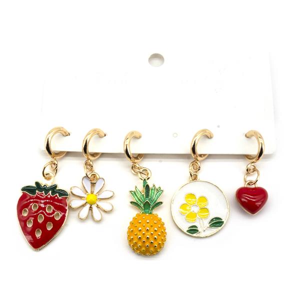 FRUIT THEME 5PCS CHARM SET