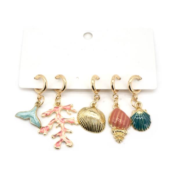 SEALIFE THEME 5PCS CHARM SET