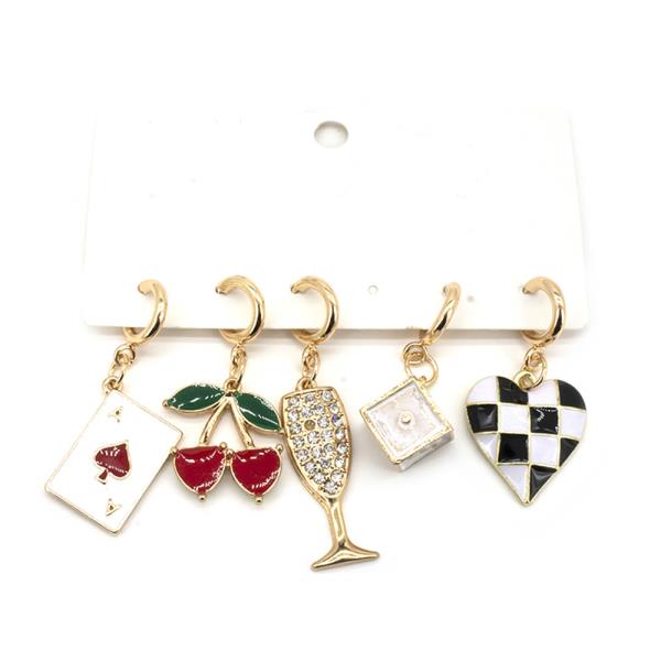 CASINO THEME 5PCS CHARM SET