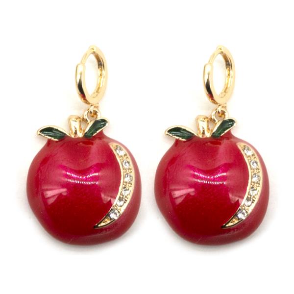 CUTE APPLE HUGGIE EARRING