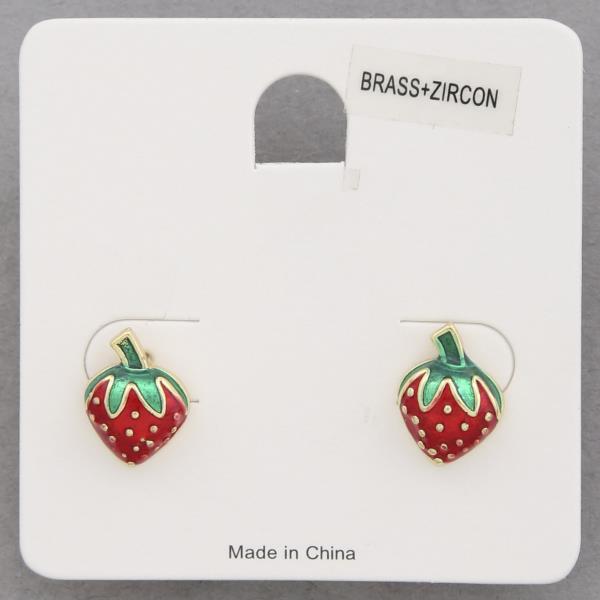 DAINTY STRAWBERRY EARRING