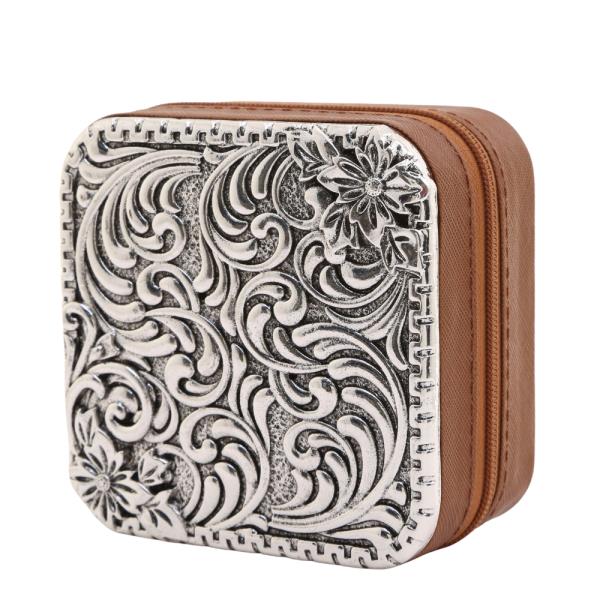 WESTERN STYLE FILIGREE PATTERN JEWELRY ORGANIZER BOX