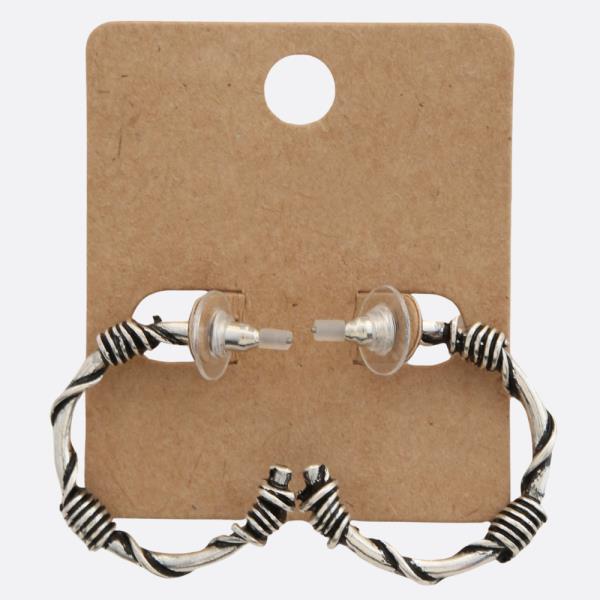 OPEN METAL HOOP EARRING