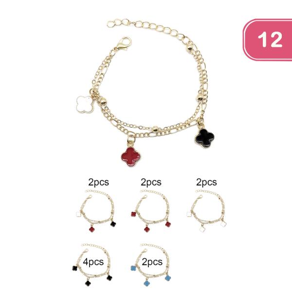 CLOVER METAL BRACELET (12 UNITS)