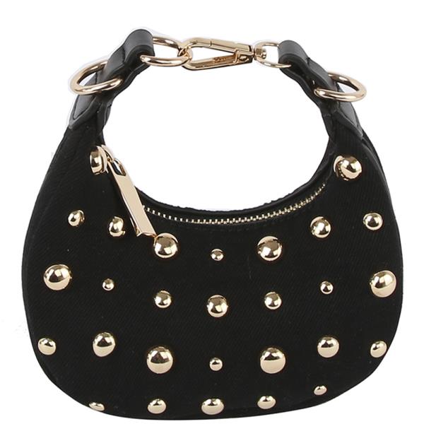 LOVE DENIM STUDDED BAG