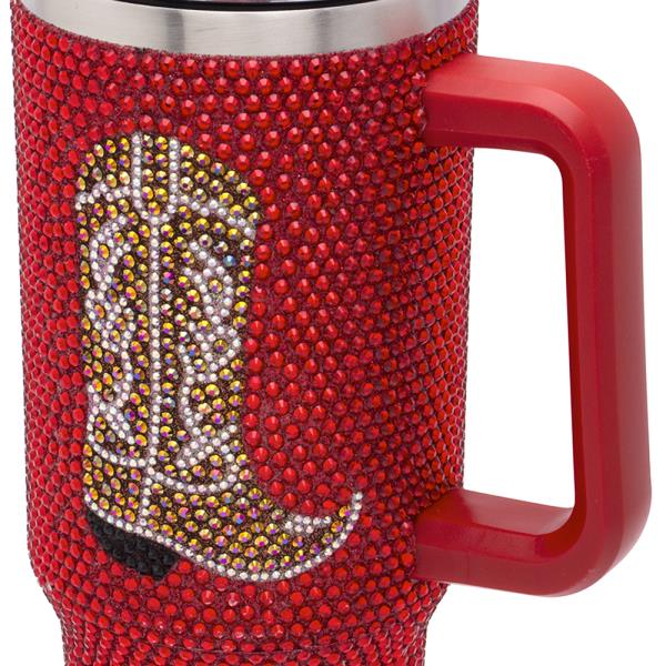 WESTERN COWBOY RHINESTONE BLING TUMBLER CUP