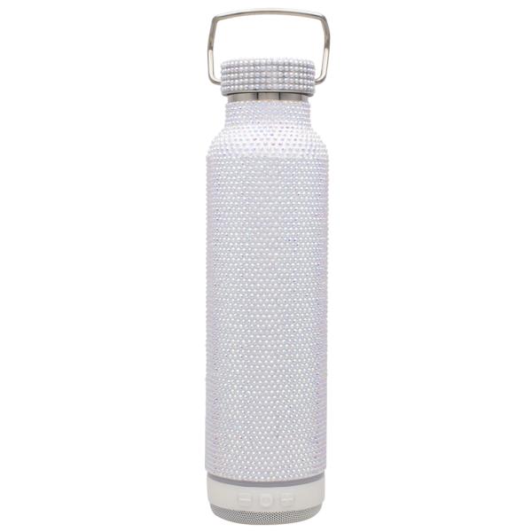 RHINESTONE TUMBLER BOTTLE WITH USB SPEAKER