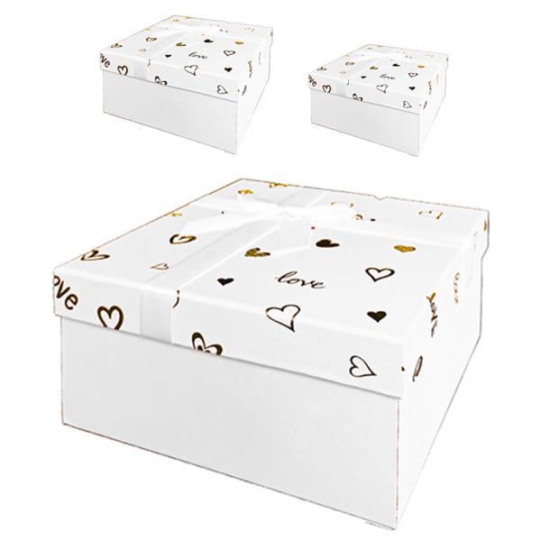 HEARTS LOVE GIFT BOX 3 PC SET