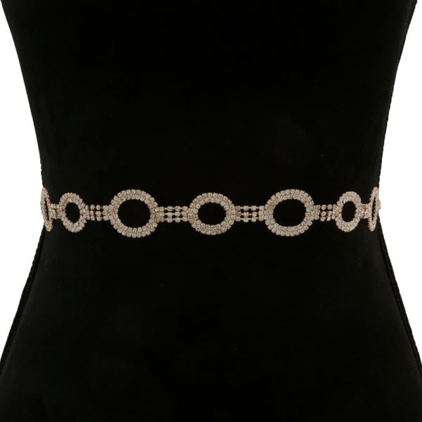 RHINESTONE OVAL LINK BELT