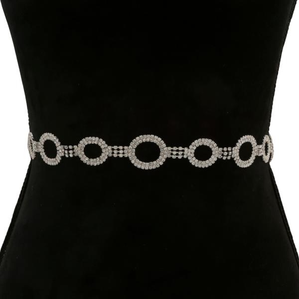 RHINESTONE OVAL LINK BELT