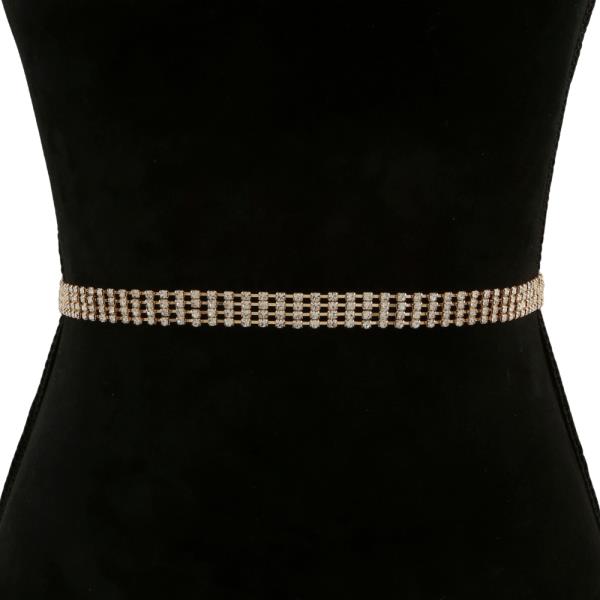 4 LINE RHINESTONE BELT