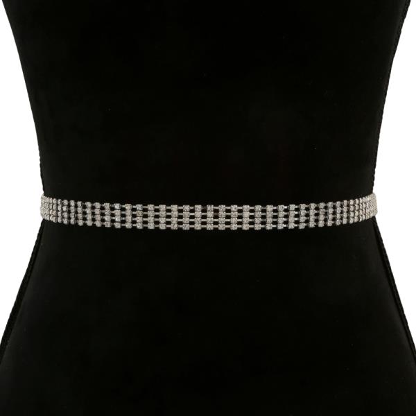 4 LINE RHINESTONE BELT