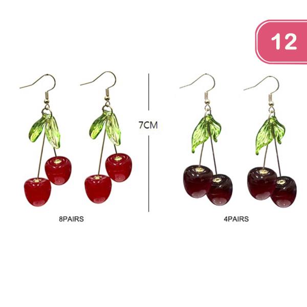 CHERRY DANGLE EARRING (12 UNITS)