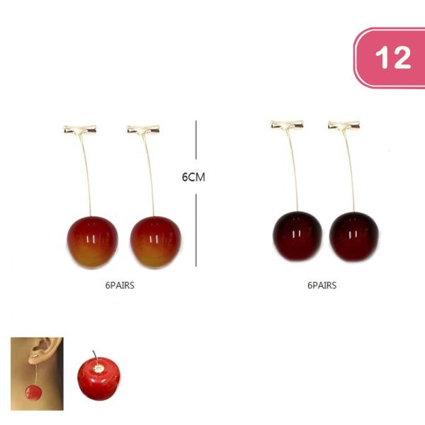 CHERRY DANGLE EARRING (12 UNITS)