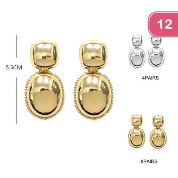 METAL DANGLE EARRING (12 UNITS)