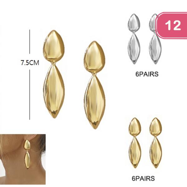 METAL DANGLE EARRING (12 UNITS)