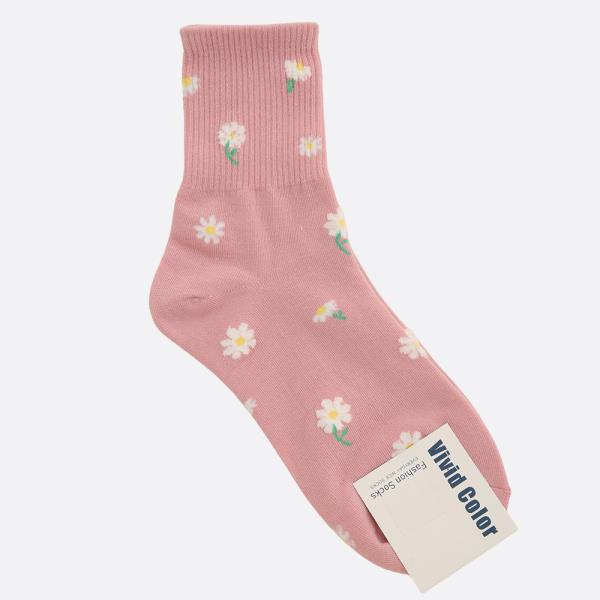 FLOWER PATTERN ANKLE SOCK