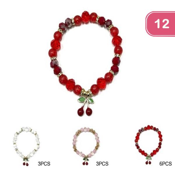 CHERRY STRETCH BRACELET (12 UNITS)