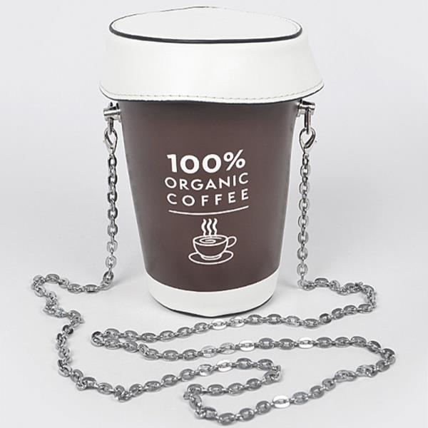 COFFEE CUP FUN CLUTCH BAG