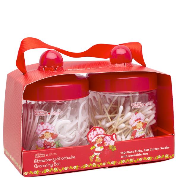 CELAVI STRAWBERRY SHORTCAKE GROOMING SET W REUSABLE JARS