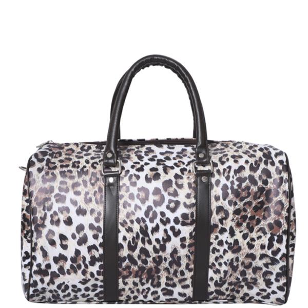 LEOPARD PRINT CARRY ON TOTE TRAVEL LUGGAGE HANDBAG