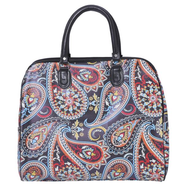 PAISLEY PRINT CARRY ON TOTE TRAVEL LUGGAGE HANDBAG