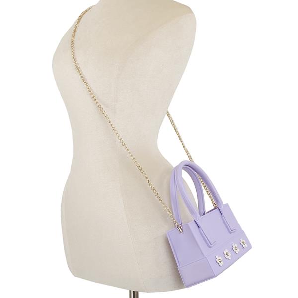 (ONLINE ONLY) Cute mini flower smooth satchel bag