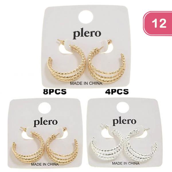 METAL HOOP EARRING (12 UNITS)