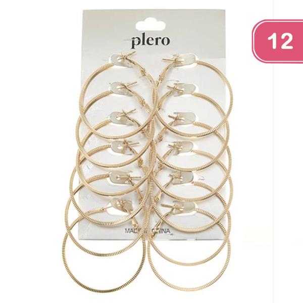 HOOP EARRING MULTI SET (12 UNITS)