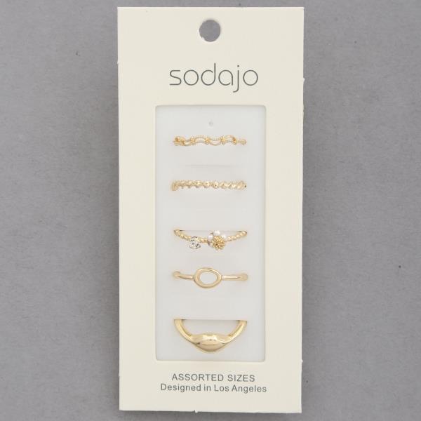 SODAJO ASSORTED RING SET