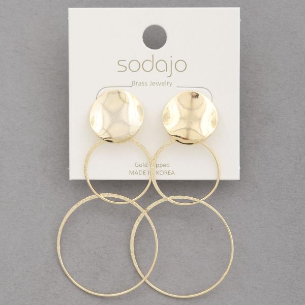 SODAJO METAL GOLD DIPPED EARRING