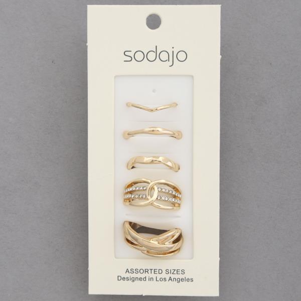 SODAJO CRISS CROSS ASSORTED RING SET