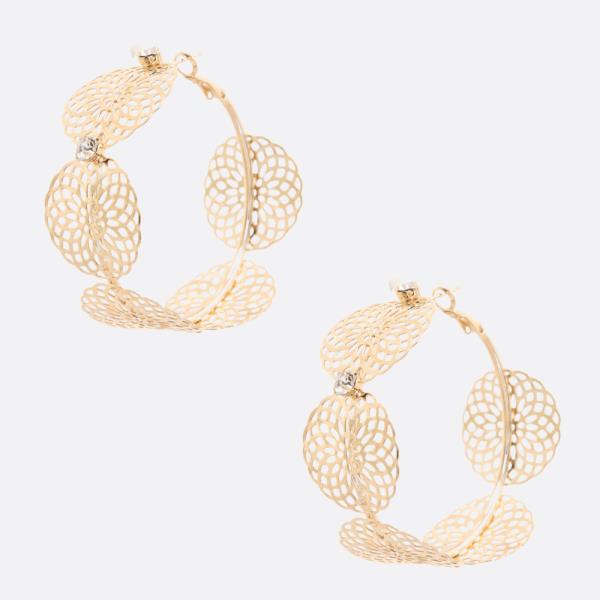 SODAJO METAL GOLD DIPPED HOOP EARRING